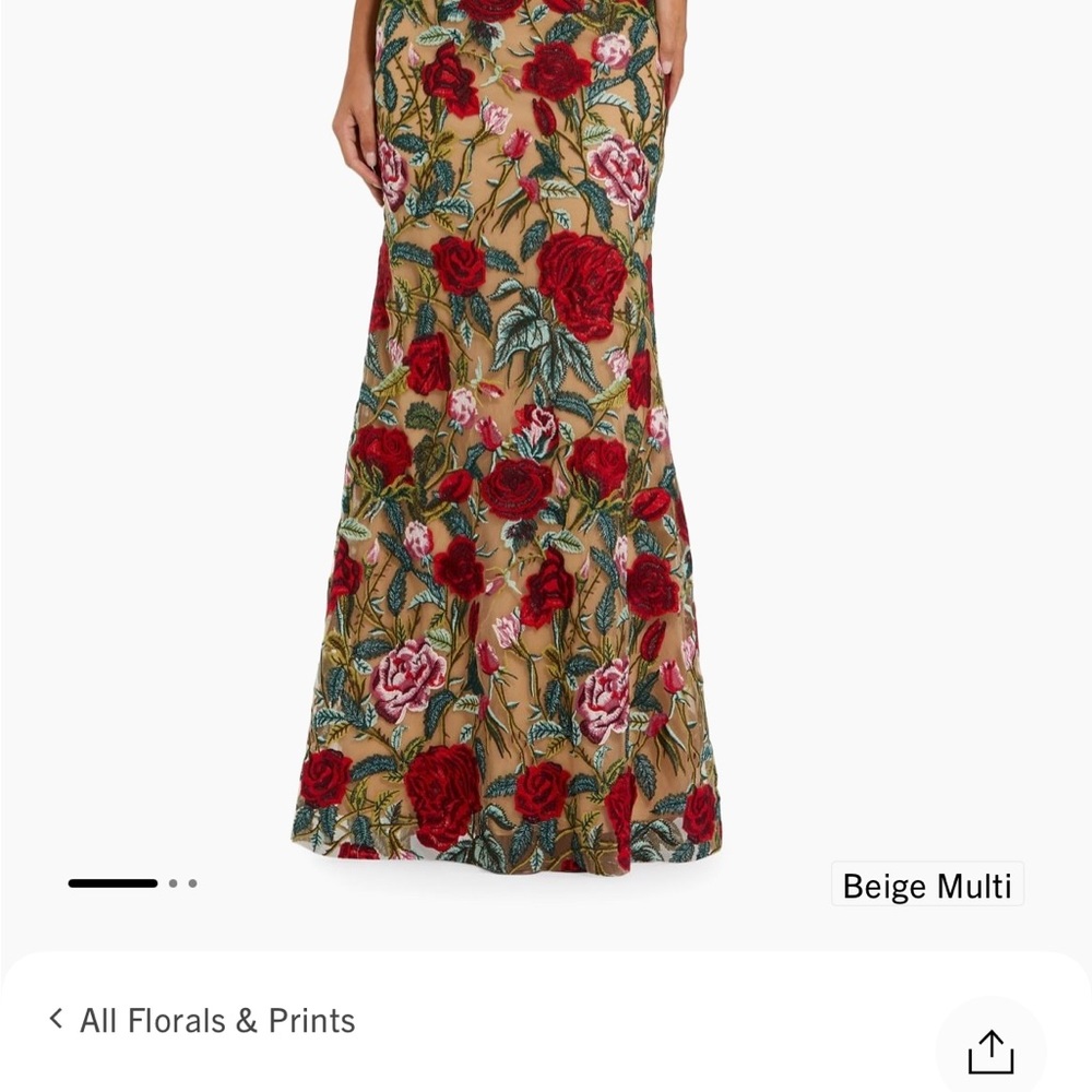 Ieena for Mac Duggal Floral Embroidered Dress size 12 - Picture 7 of 8